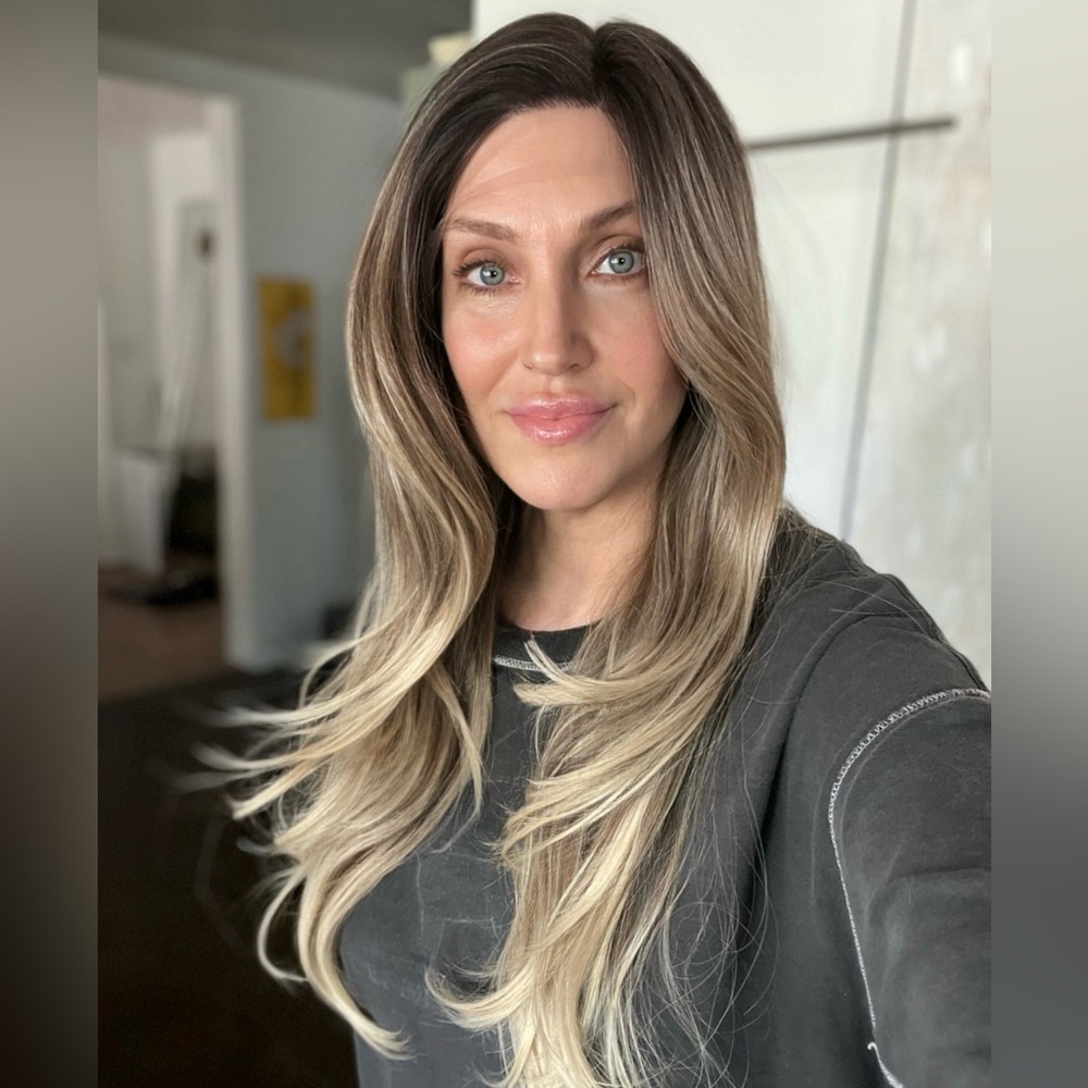 26” Balayage Lace-Front Premium Wig Chestnut Blonde (23)